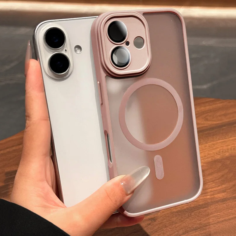 Роскошный Матовый чехол Magsafe для телефона IPhone 16 15 14 13 12 11 Pro Max Plus Защитная пленка