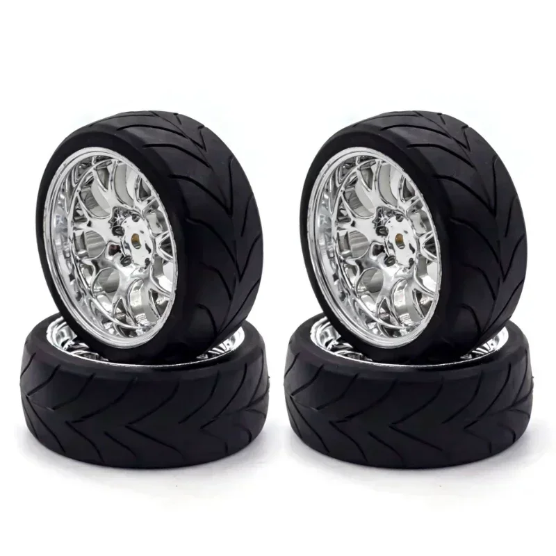 4 шт. 66 мм 1/10 дорожные шины и колеса диски шестигранная ступица 12 для Redcat HPI Tamiya Exceed