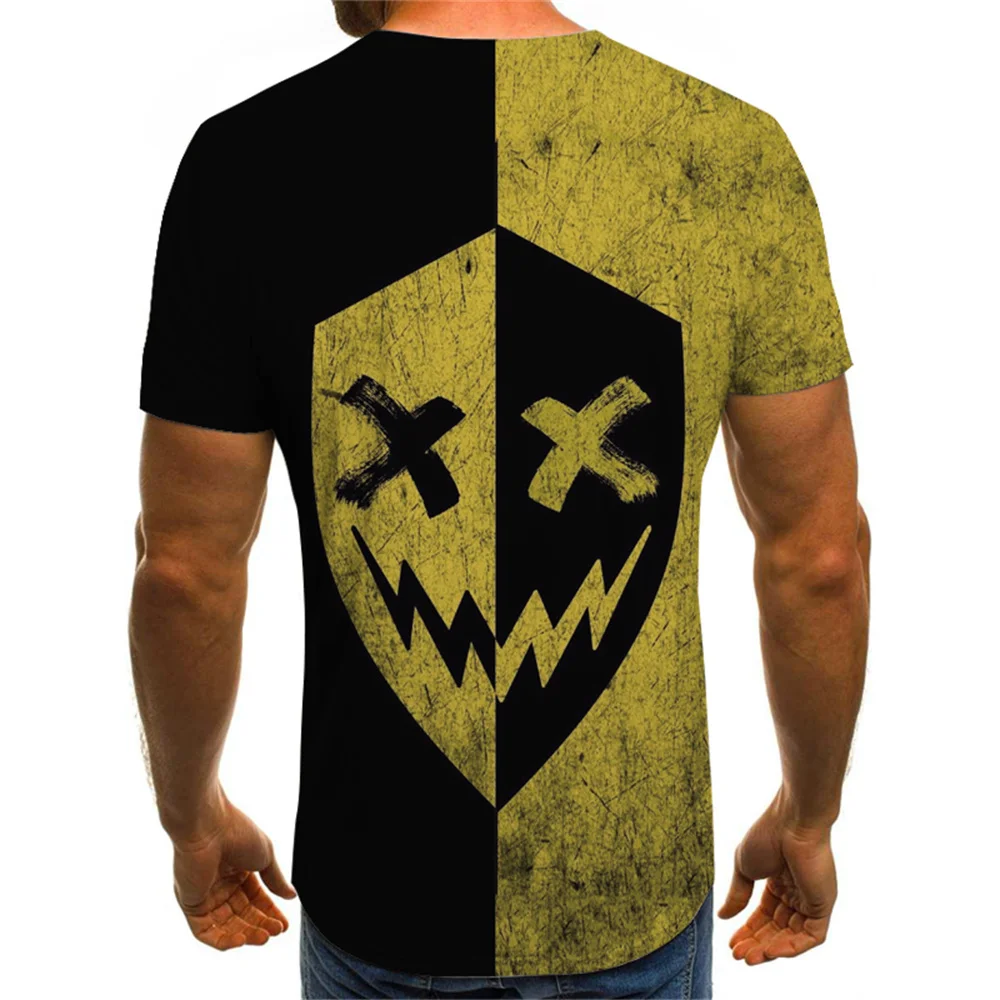 

Мужская футболка с принтом дьявола Xo, разноцветная Повседневная модная мужская футболка с коротким рукавом и круглым вырезом, с 3D принтом