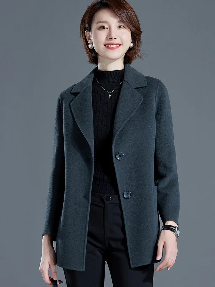 Double-sided Cashmere coat Women Mid-Length 2024 Autumn and Winter off Season New Popular Double-Faced Woolen Goods High end ...