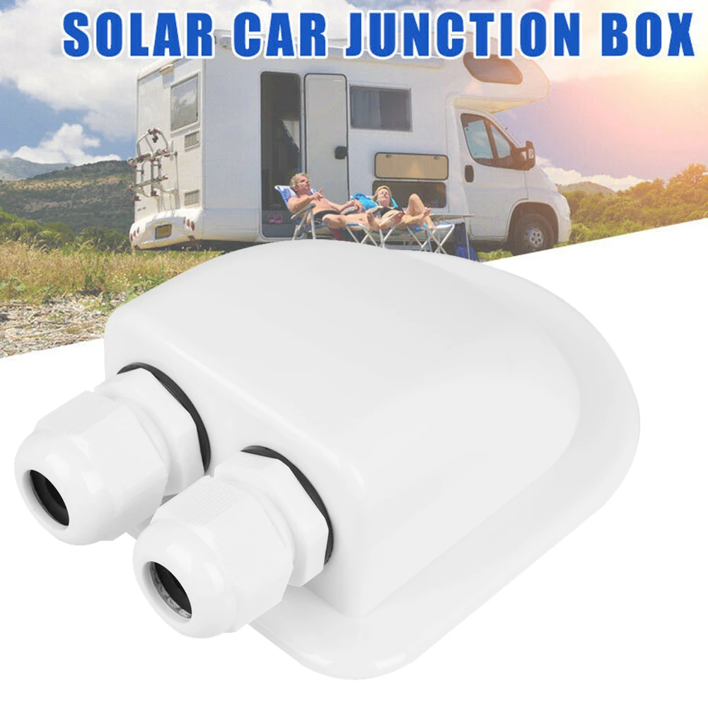 

Waterproof ABS Junction Box Double Cable Entry Gland For RV solar panel motorhomes campervans caravans boats
