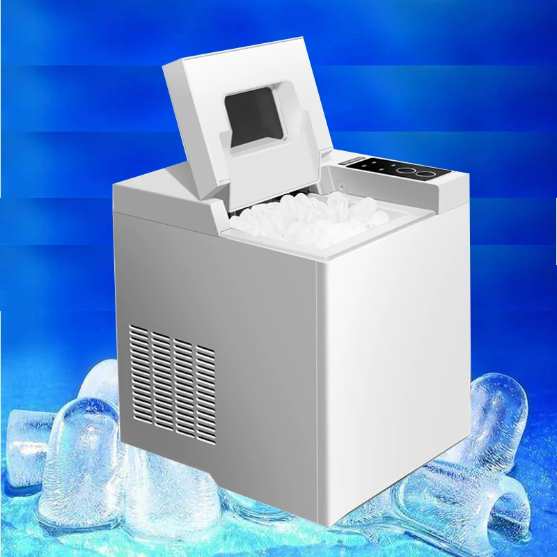 

Автоматическая электрическая льдогенератор кубиков, коммерческая Бытовая маленькая машина для производства молока, чая, Настольная ручная круглая машина для производства льда