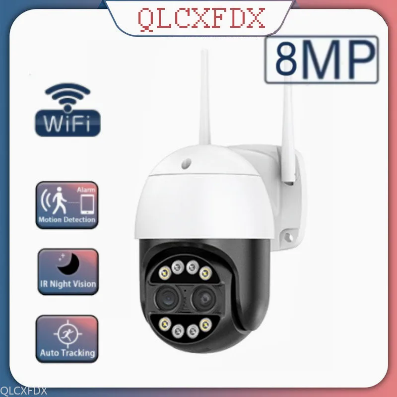 

4-мегапиксельная HD-камера видеонаблюдения с двойным объективом, бинокулярная наружная камера безопасности с Wi-Fi, IP-камера видеонаблюдения с...