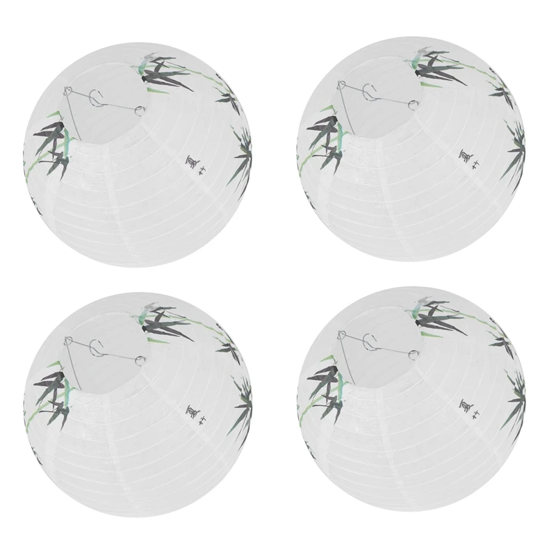 

4Pcs 30Cm Lampshade Paper Lantern Oriental Style Light Decoration Chinese , Bamboo