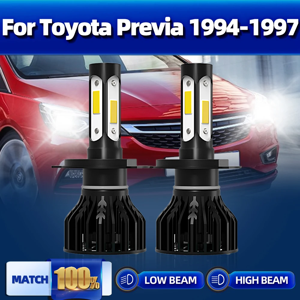 

H4 Canbus светодиодный лампы для автомобильных фар 120 Вт 20000LM CSP чип автомобильная лампа 12 В 6000 К белый для Toyota Previa 1994 1995 1996 1997