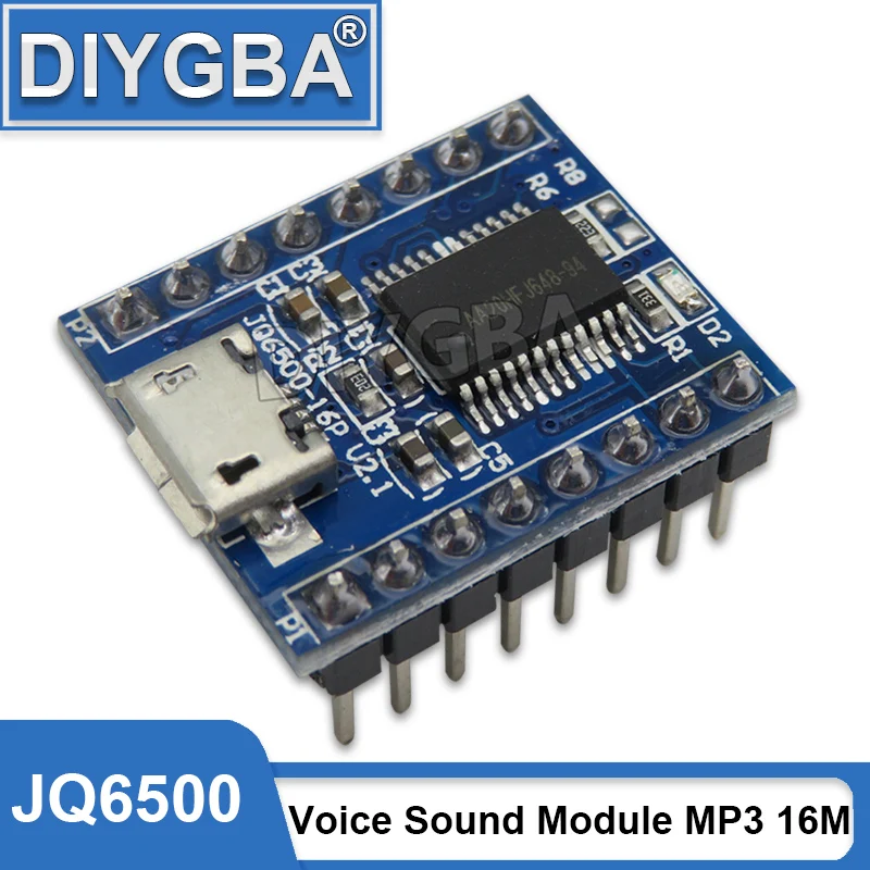 JQ6500, USB, замена от 1 до 5, односторонний, для MP3, стандарт голоса, 16 м, звуковой модуль