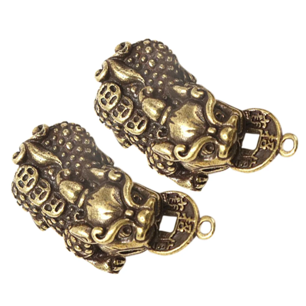 

2Pcs Brass Brave Troops Charms Retro Jewelry Making Charms Key Making Pendants