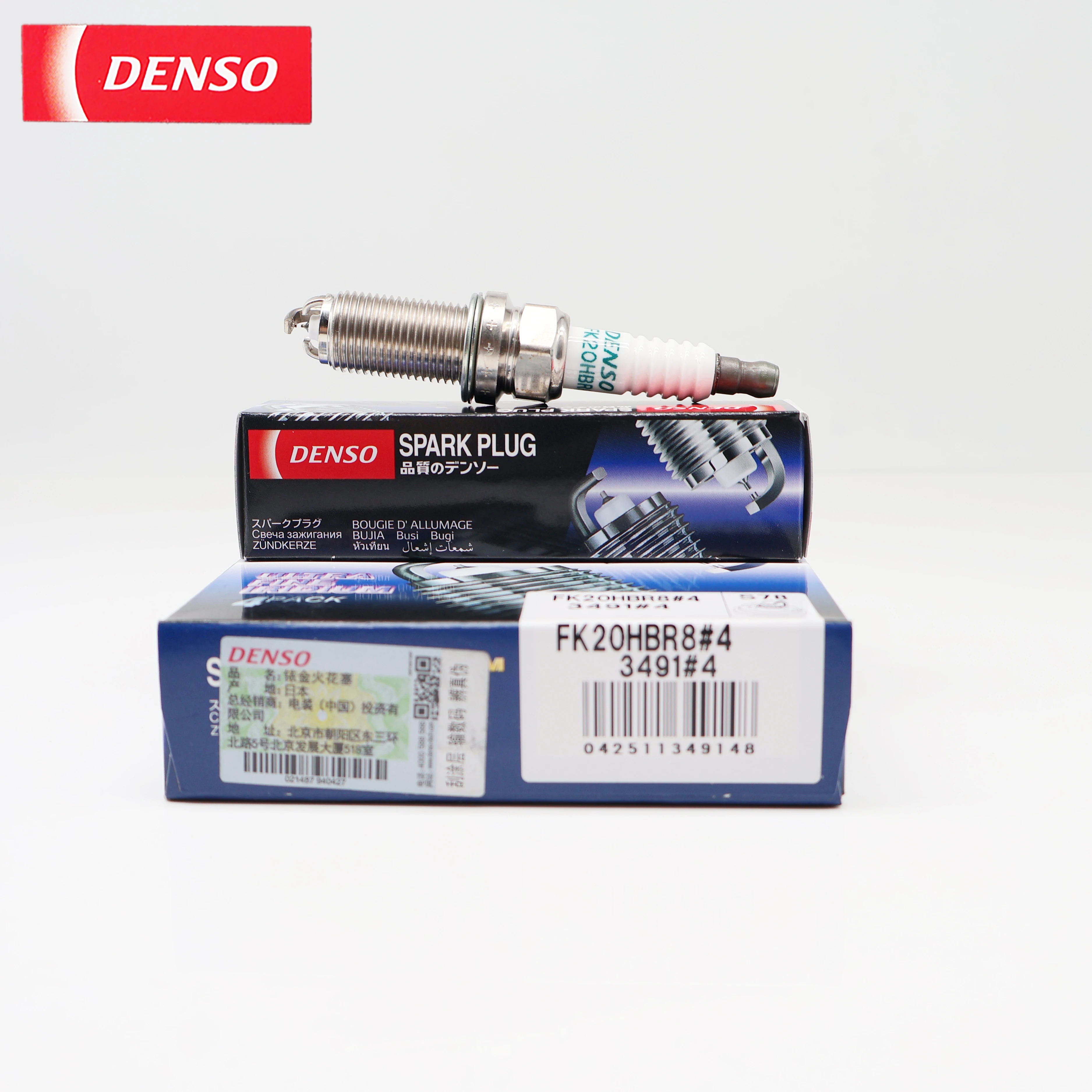 Оригинальная иридиево-платиновая свеча зажигания DENSO FK20HBR8 3491 для LEXUS TOYOTA OEM: 9091901263, 909190126379 (art.: 3920da342f09d) - 3920da342f09d