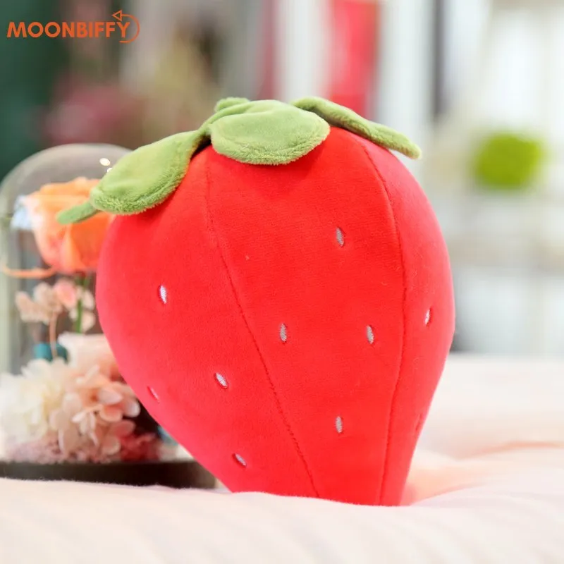 

1Pcs Creative Cartoon Plush Strawberry Toy Children's Cute Fruit Stuffed Plush Sofa Cushion Pillow Fun Sleeping Toy Girl Gift