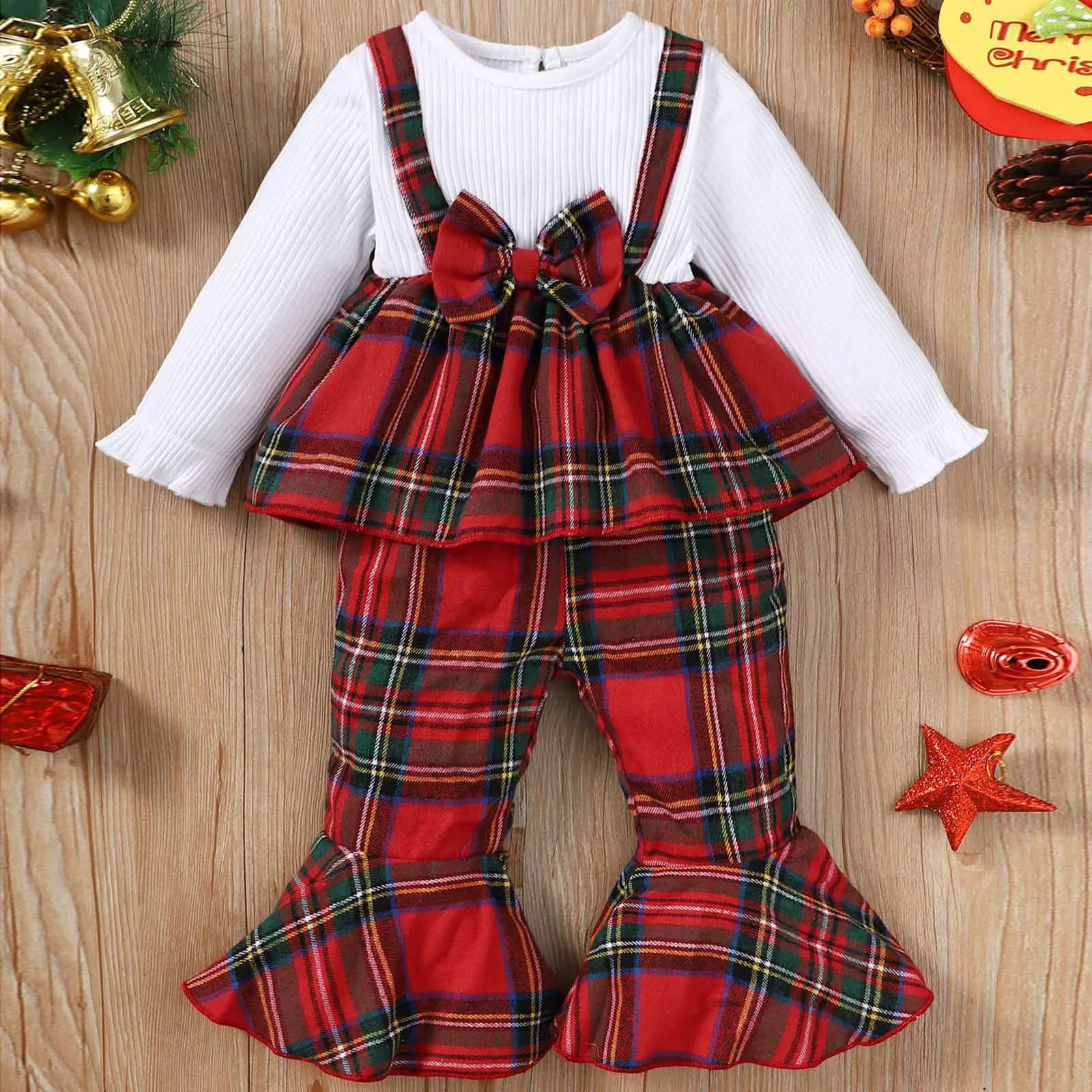 

Детские комплекты одежды для маленьких девочек, осенне-зимний комплект из 2 предметов, Топ с длинным рукавом и галстуком-бабочкой с сетчатым...