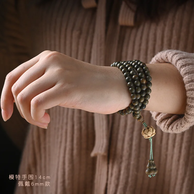 Бесплатная доставка браслет из сандалового дерева 108 буддистские бусины бокса