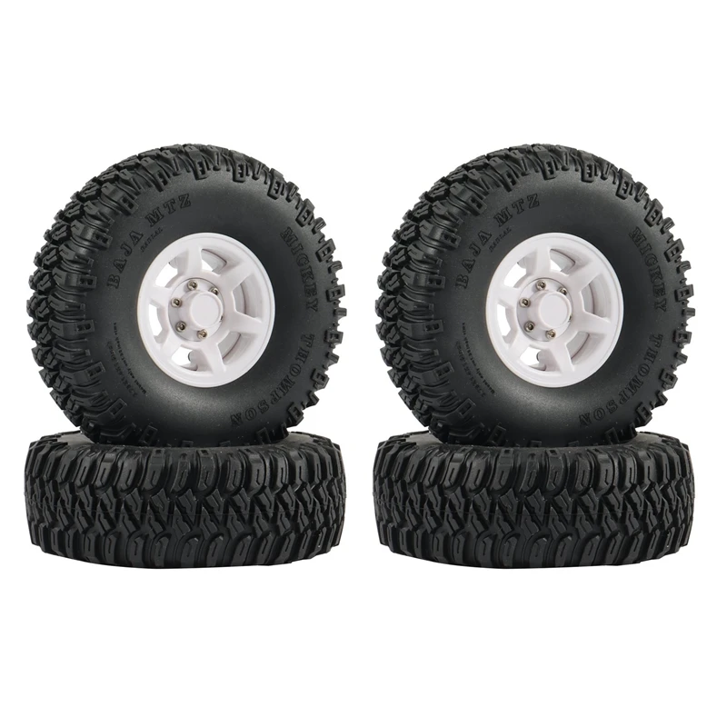 

-4PCS 1.55Inch Beadlock Wheel Rim Tires Tyre For RC Crawler Car Axial Jr 90069 D90 TF2 Tamiya CC01 LC70 MST JIMNY