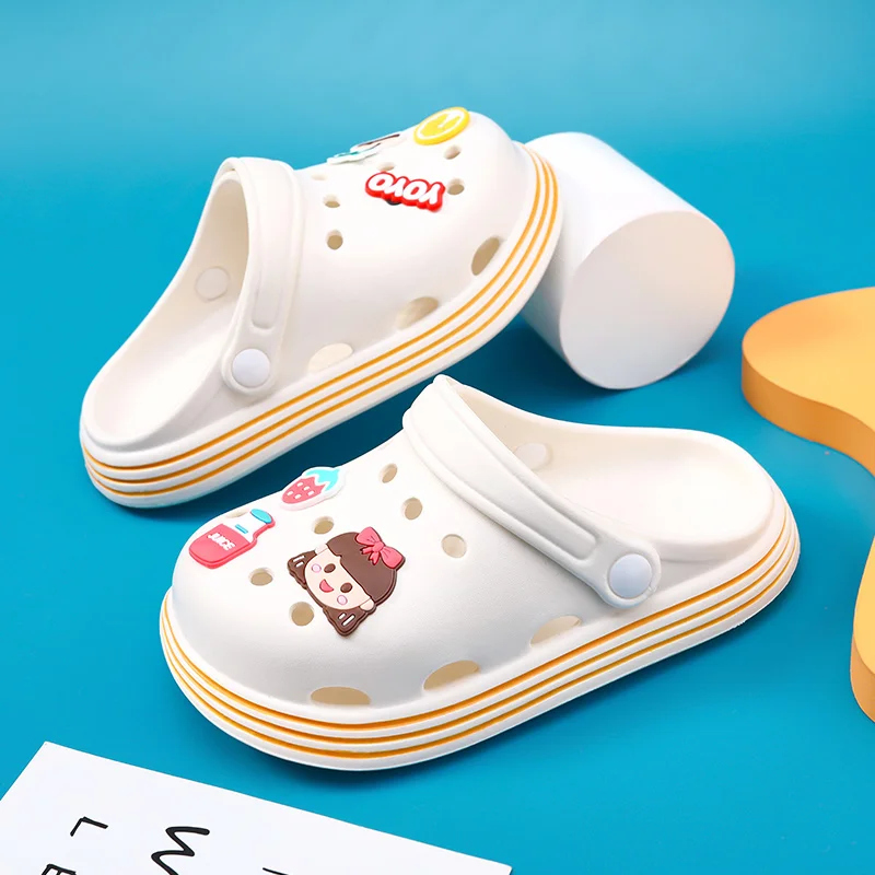 Summer Sandals for Kids Baby Boy Cute Cartoon Slippers Soft Non-slip Beach Sport Sandals for Girls Clogs Children's Garden Shoes