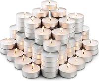 50 pieces mini candles cotton wick flickering flame silver round dinner party romantic decorations long time burning tealight jazz concert first quality perfect wax blend no smell home office wedding