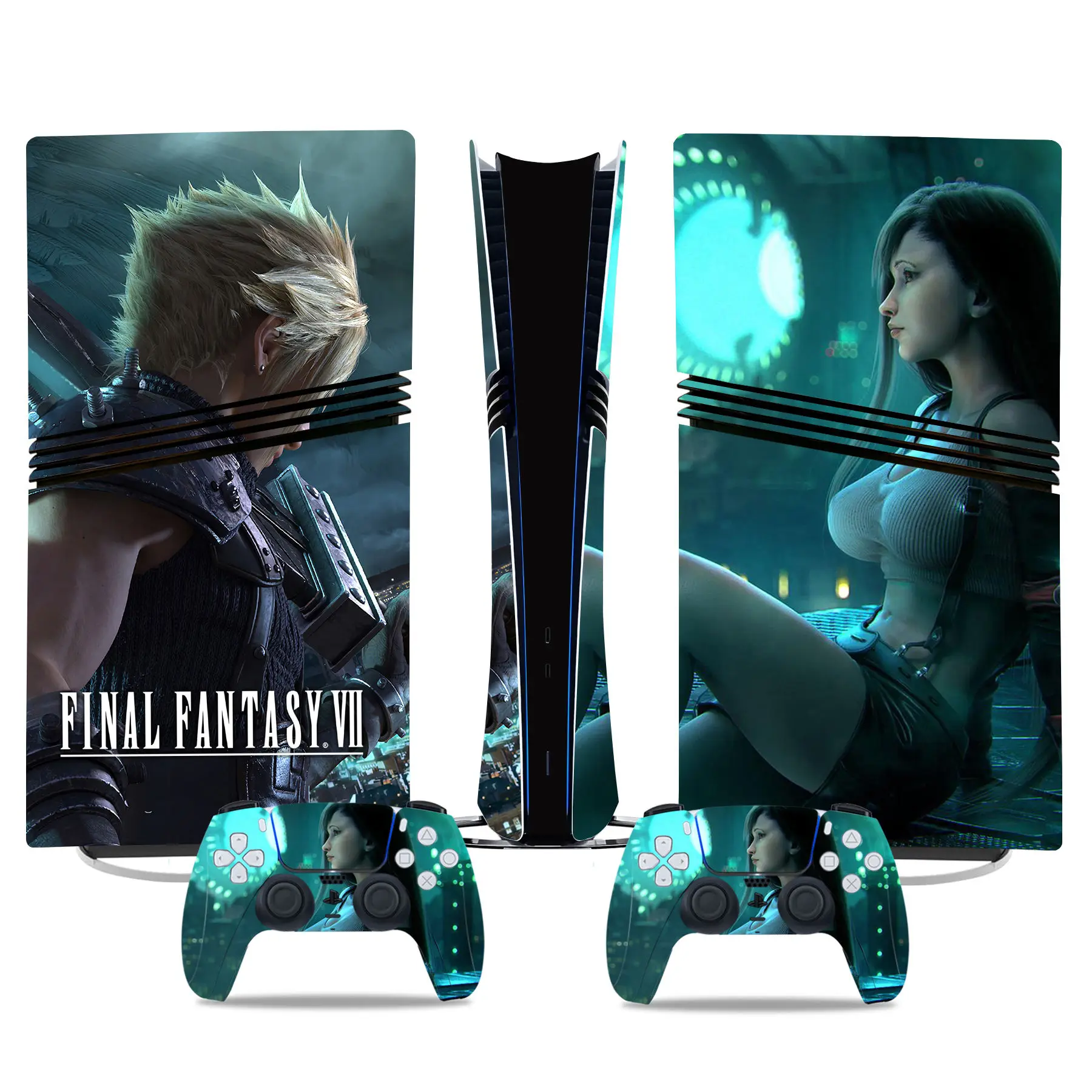 Final Fantasy VII индивидуальные цифровые виниловые наклейки PS5 pro на кожу цифрового