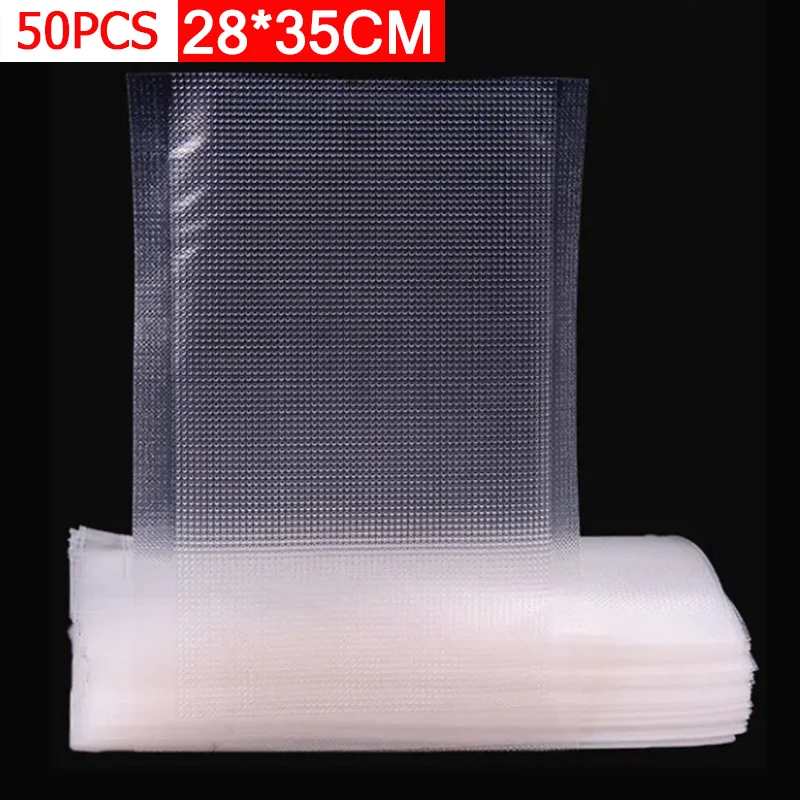 

50PCS Vacuum Sealer Bags for Food 28x35cm Food Vaccum Storage Bags Packaging Vaccum Sealer Machine Homeuse Kitchen Accessories