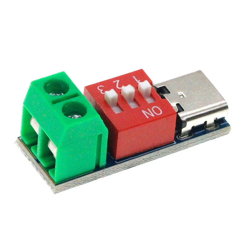 Фото Модуль-триггер USB-C PD (имитатор) для быстрой зарядки PD/QC, плата-триггер Type-C с регулируемой подачей питания до 12В, модуль питания №5