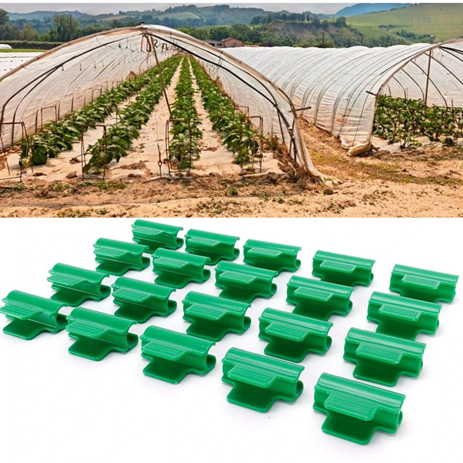 

Greenhouse Clips Film Row Cover Net Rod Clips Fixing Clips For Netting Frame Shading Hoop Frame Protection Film Row Cover Net
