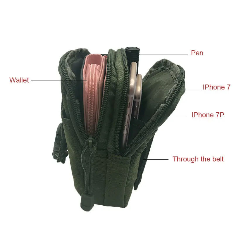 Модная Мужская поясная сумка 2022 черная водонепроницаемая в стиле милитари