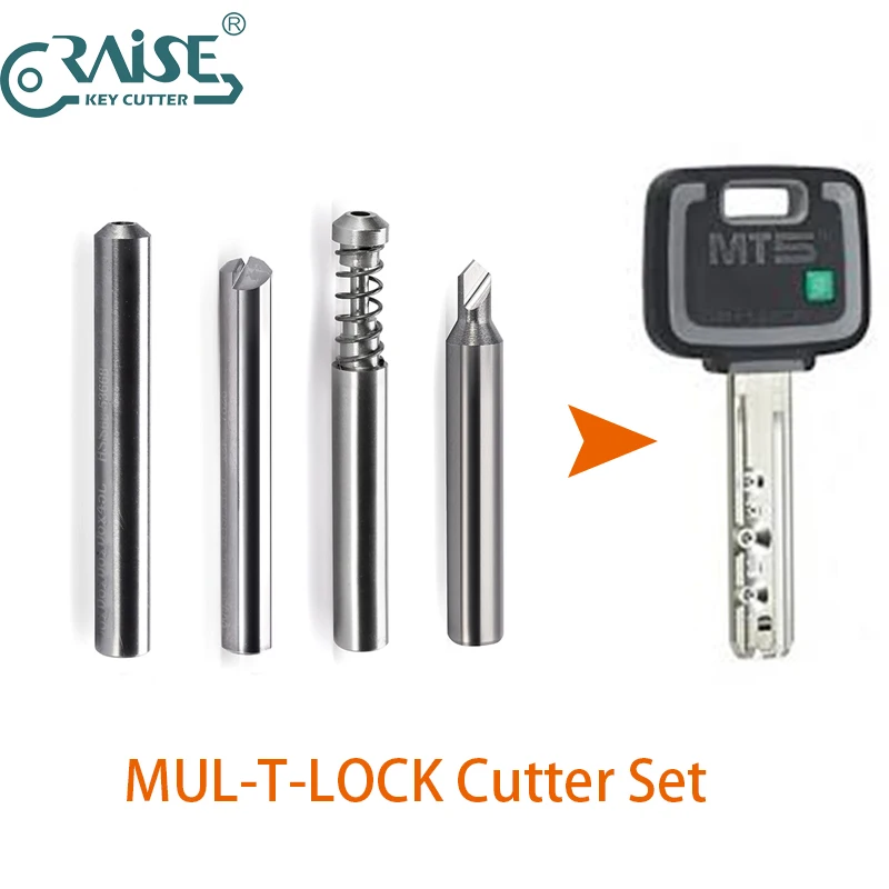 

Carbide Mul-t-lock Key Cutter 4pcs Set for Key Cutting Machine Multi Lock Dimpling Duplicating Locksmith Tools