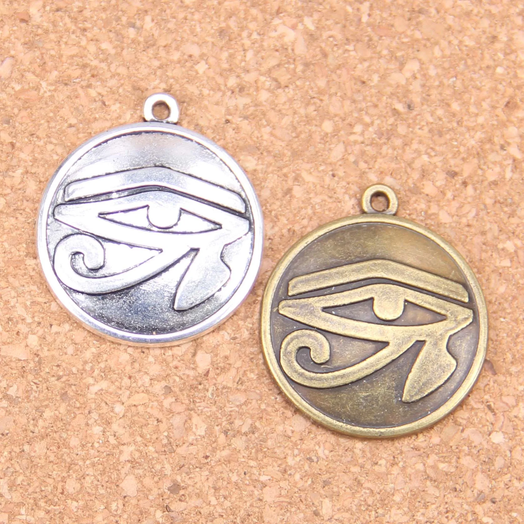 

26pcs Charms eye of Horus 27mm Antique Pendants,Vintage Tibetan Silver Jewelry,DIY for bracelet necklace