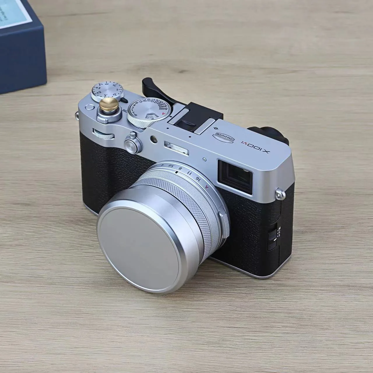 Фото Металлическая бленда для камеры Fuji X100V X100VI X100F Fujifilm X100S с крышкой объектива №1