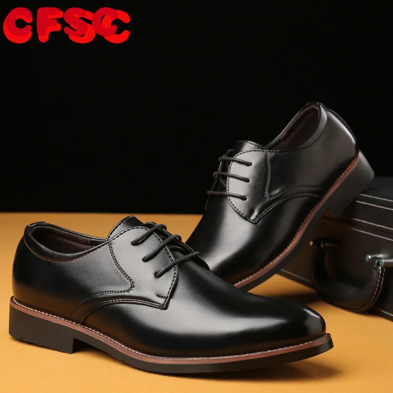 

Мужские брендовые Кожаные Деловые туфли Mazefeng, классические туфли на шнуровке, оксфорды, модная Ретро обувь, элегантная рабочая обувь, Прямая поставка