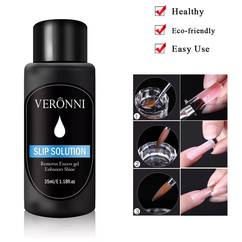 

35ml Gel Nail Polish Remover Acrylic Gel Slip Solution Extension Carving Quick Cleaning Plush Semi-Permanent Nail Art Tool