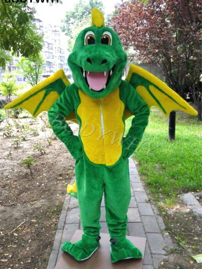 Dinosaur Dragon Wings Mascot Costumes Cartoon Cosplay Fursuit Apparel Birthday Party Masquerade Christmas Halloween Outfits