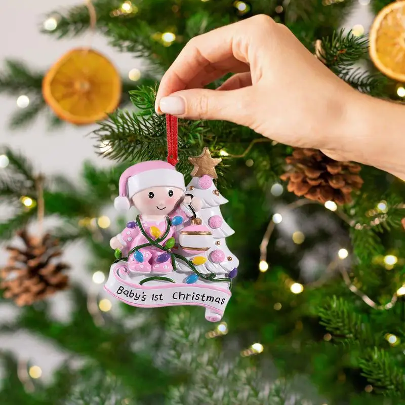 Детские первые рождественские украшения зимняя подвеска с рождественским