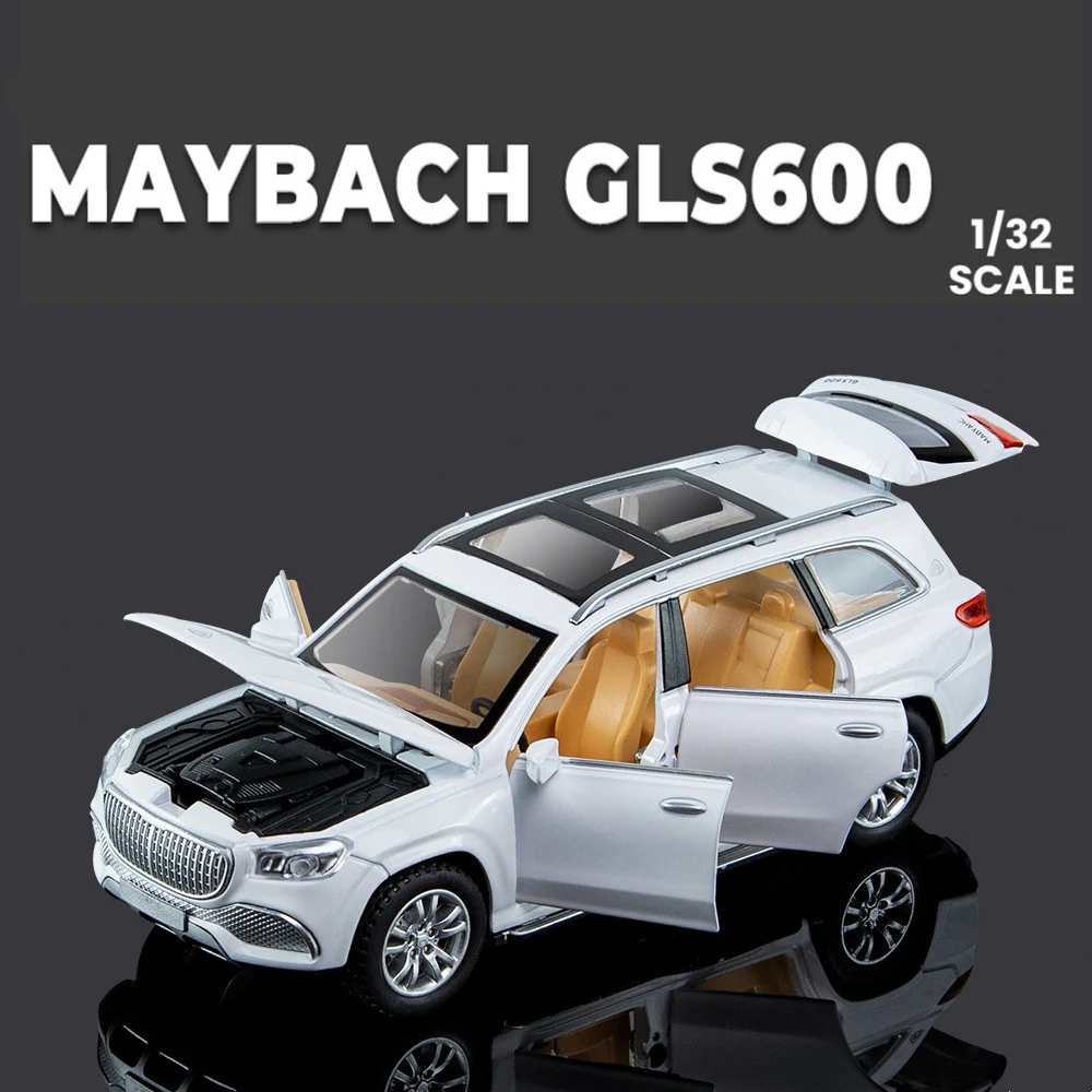 

1:32 Benzs Maybach GLS-Class GLS600 Alloy Car Model Diecasts Metal Toy Vehicles Car Model Simulation Sound and Light Kids Gifts