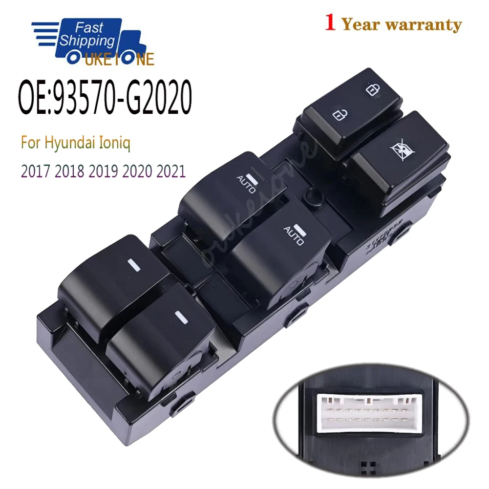 

Для Hyundai Ioniq 2017 2018 2019 2020 2021 электрический главный переключатель окна, двери, кнопка подъема 93570-G2020, автомобильные аксессуары