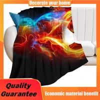 fleece flannel throw blanket light weight air conditioned quilts multipurpose fluffy blanket colorful soccer pattern bed throws