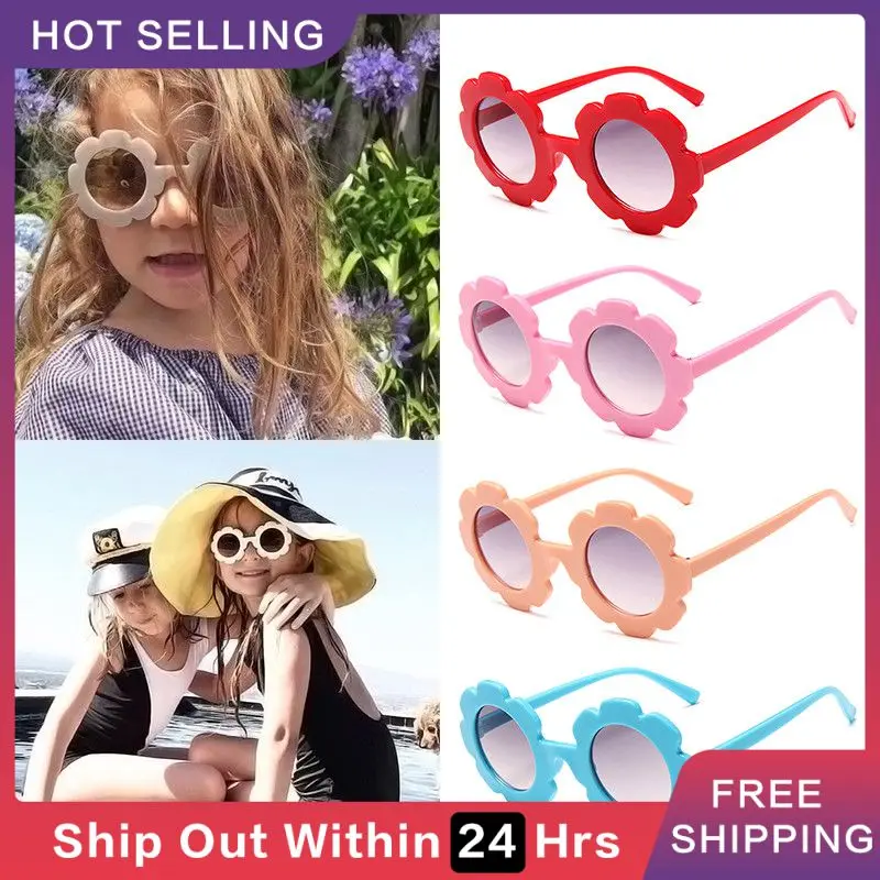 

New Kids Sunglasses Flexible Polarized Children Sun Glasses Vintage Round Flower Glasses Girls Boys Baby Shades Eyewear UV400