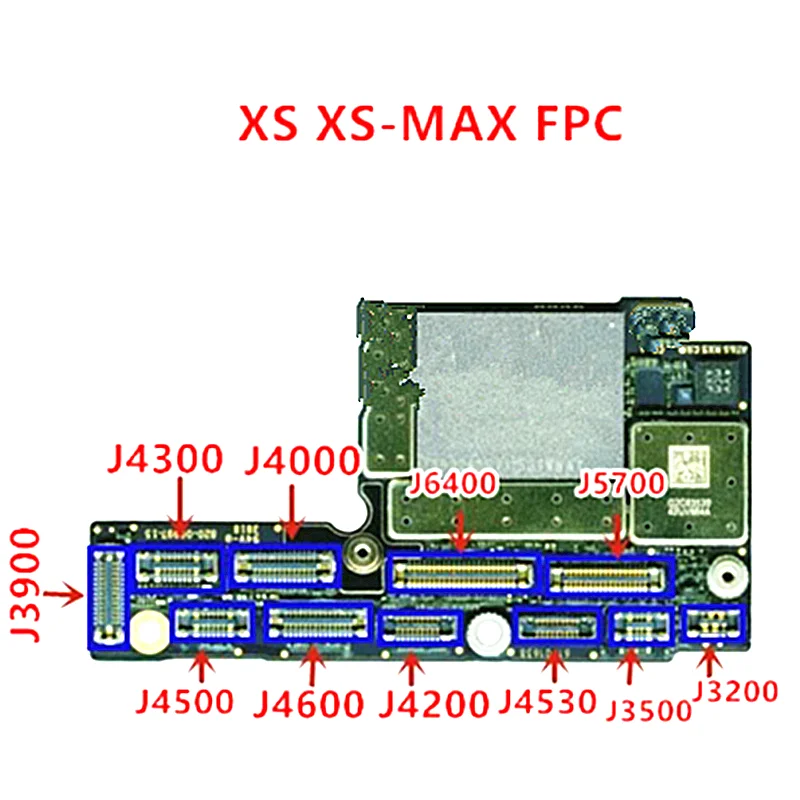 Коннектор FPC для iphone xs-max на плате разъем 10 шт. J3900 J4300 J4000 J6400 J5700 J4500 J4600 J4200 J4530 J3500 J3200