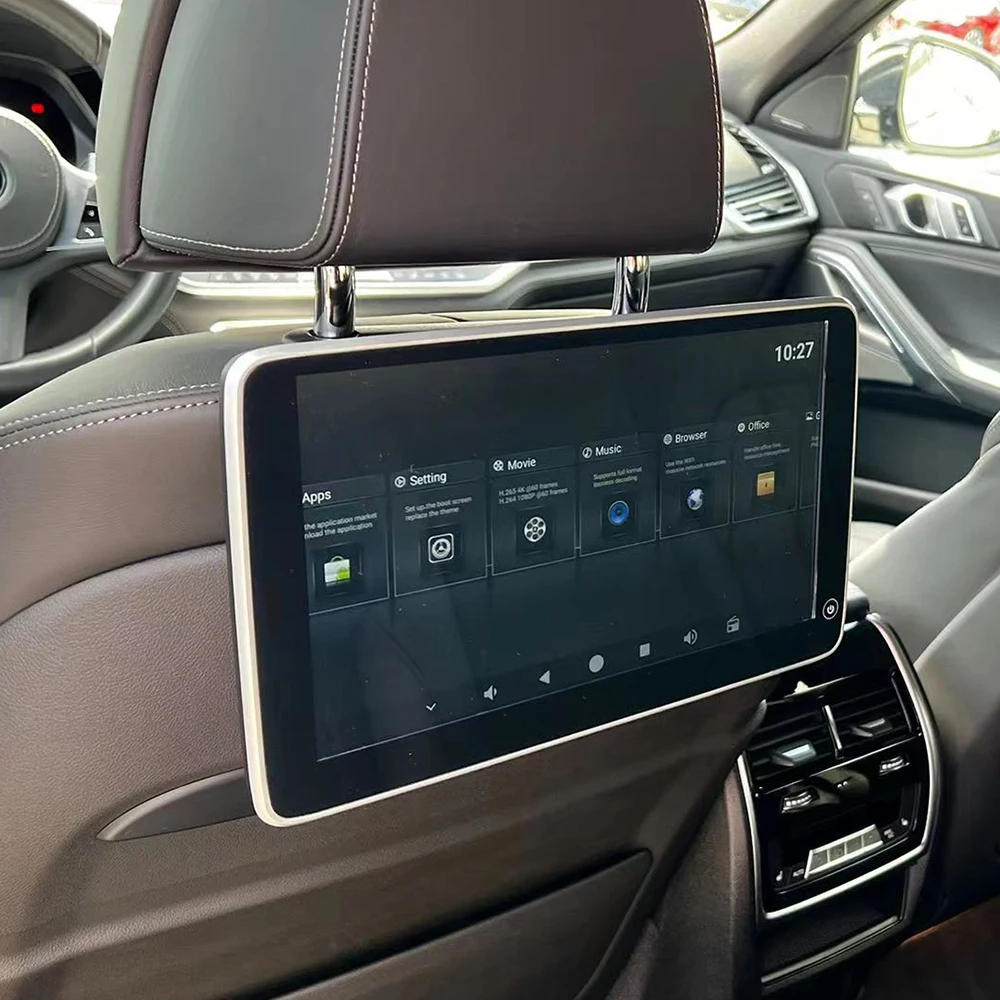 Фото Дисплей монитора подголовника IPS Android Сенсорный экран для BMW X5 F15 X6 F16 2013-2021 гг. Автомобильный плеер на заднем сиденье Видео BT AirPlay Зеркало №2