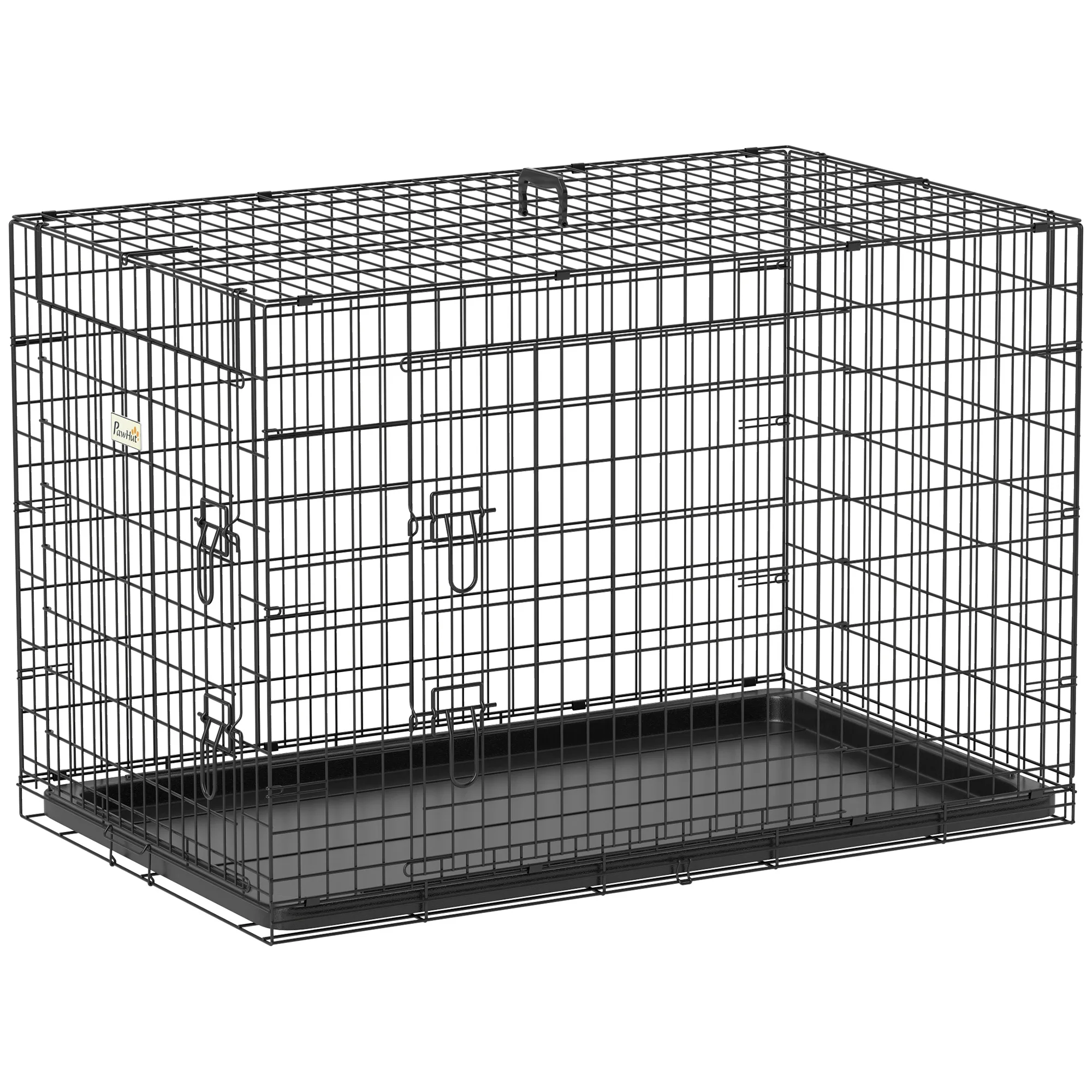 Pawut Cage black metal dog folding carrying box Cage 92x57x62,5 cm
