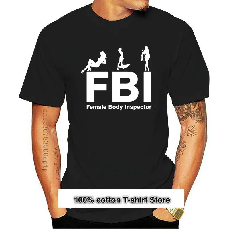 Camiseta divertida del FBI para hombre, camisa de fiesta del Club del verificador de cuerpo, nueva