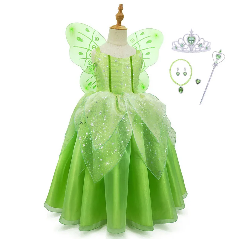 Детское платье с колокольчиком и крыльями бабочки для косплевечерние - купить по