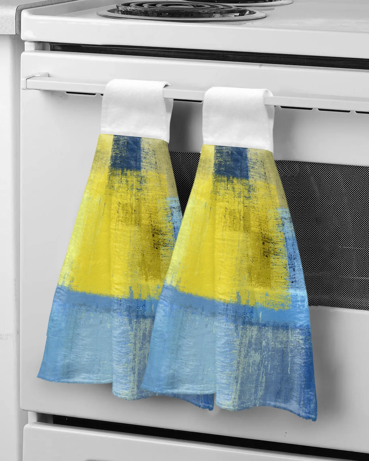 

Абстрактная масляная живопись геометрическое желтое полотенце для рук подвесные салфетки из микрофибры ткань чистящее полотенце кухонные инструменты аксессуары