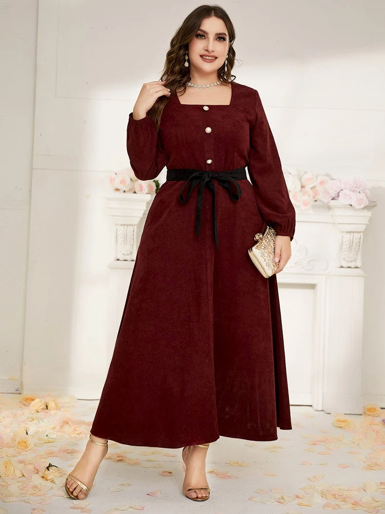 

TOLEEN Women's Plus Size Maxi Long Dresses 2022 Autumn Winter Luxury Chic Elegant Turkish African Evening Party Wedding Clothing