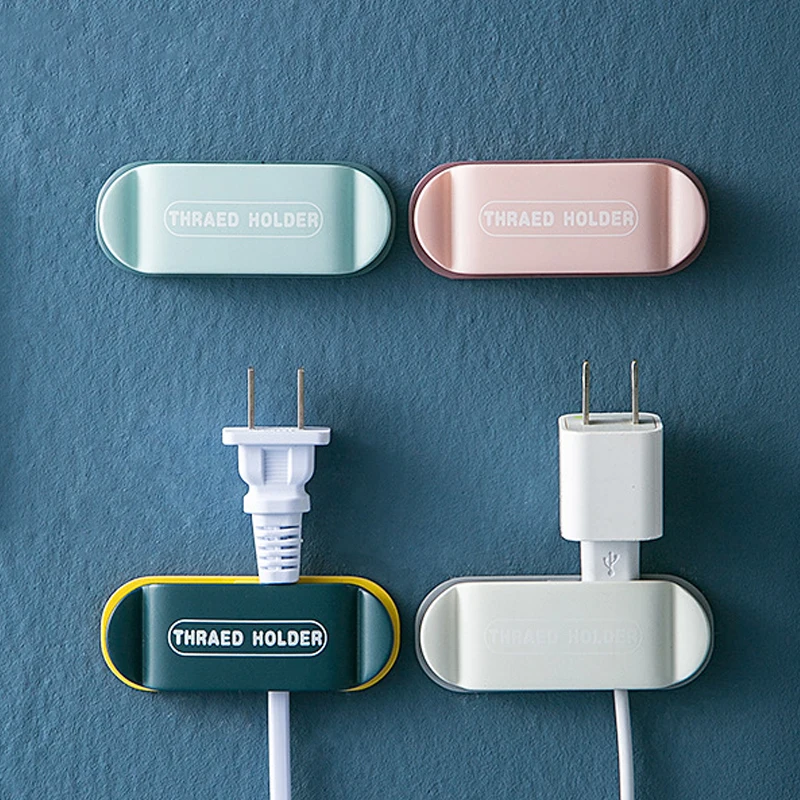

4Pcs/Set Wire Storage Coil Design Portable Punch-Free Plug Fixed Device ABS Multi-Functional Home Decorate Tools