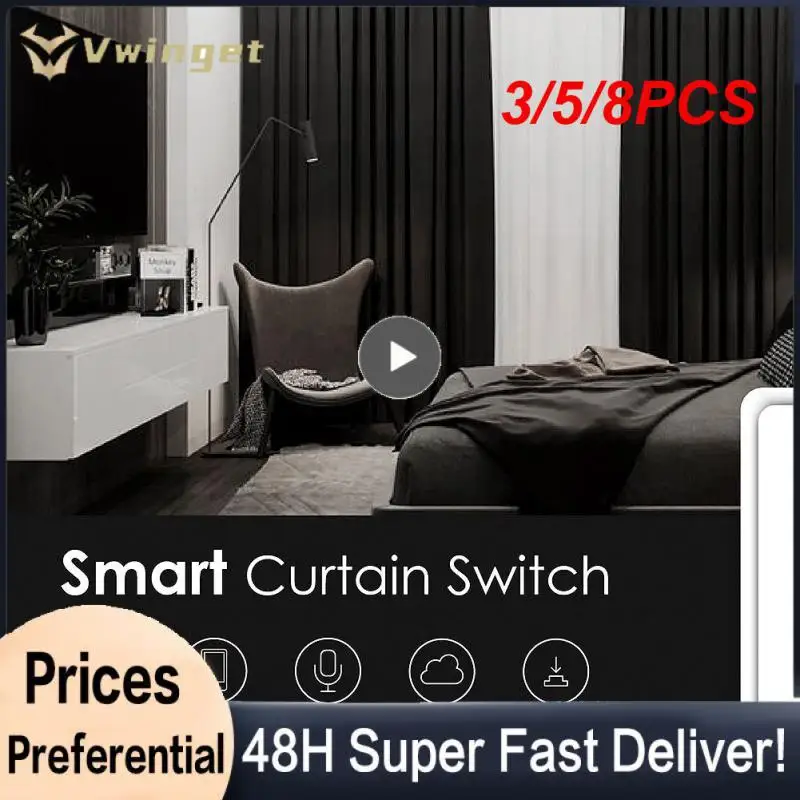 

3/5/8PCS 400w Zigbee Roller Blinds Shutter Wireless Tuya Relay Status Panel Switch Smart Life Tuya App Smart Curtain Switch