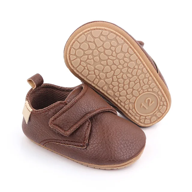 Spring and Autumn Winter Child Baby Boys Girls Newborn  Afford To Learn Walk Rubber Sole Solid Color Shoes 3