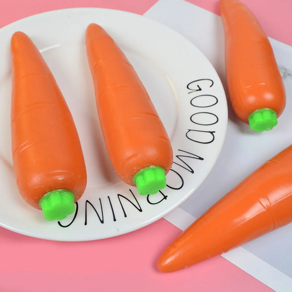 

5 Pcs Artificial Carrot Stretchy Toy Stress Reliever Children Toys Banana Recreational Tpr Shape Vent Pressing Fidget