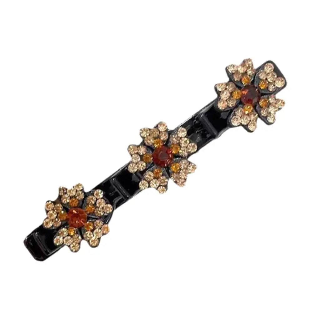 Модные плетеные заколки для волос с блестящими кристаллами и камнями аксессуары