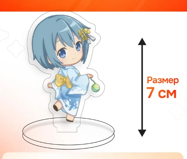 Фото Акриловая подставка 7 см с персонажами аниме Puella Magi Madoka Magica: Мадока Канамэ, Саяка Мики, Мами Томоэ, Кёко Сакура. Подарок. №3