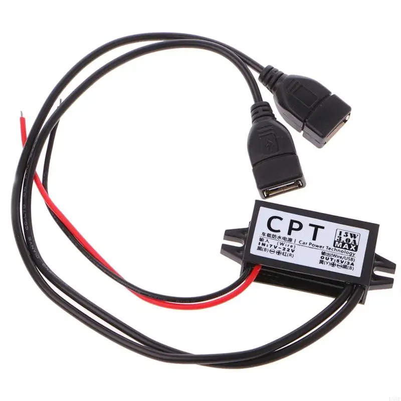 L5BF Автомобильный 12 В до 5 3A 15 Вт двойной USB-переходник для зарядного устройства