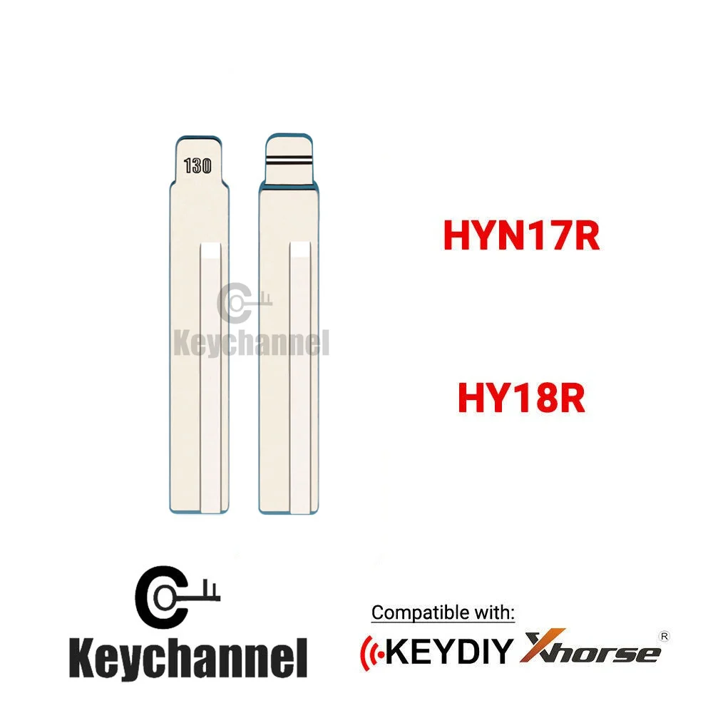 10Pcs Key Blades for Xhorse and Keydiy KIA Hyundai Style HYN17R /HY18R #130 KD VVDI Remote Blade For Kia SSANG YONG - купить по