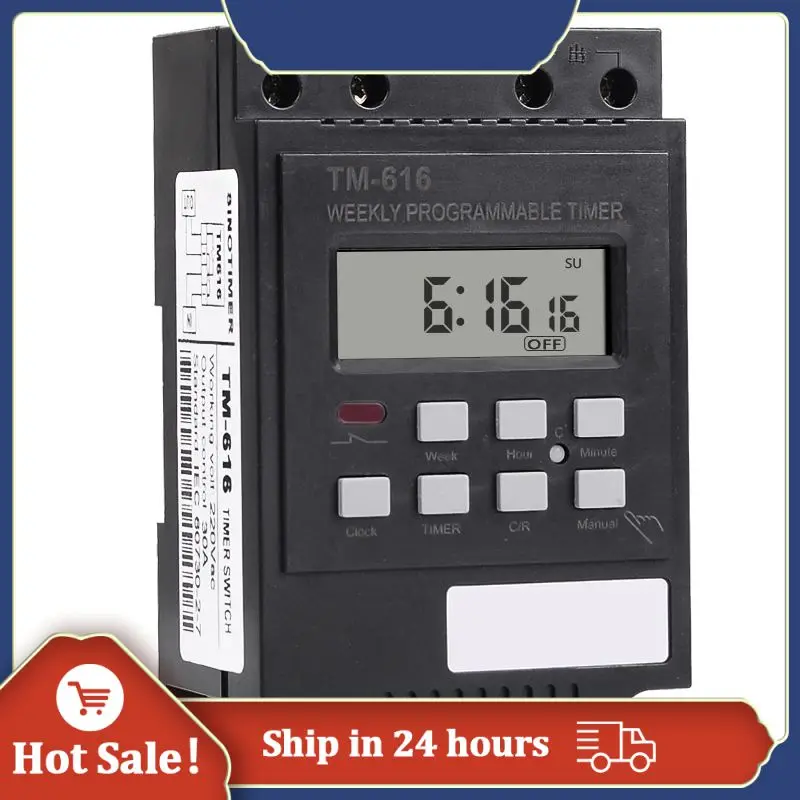 

Tm616 Heavy Load Control Time Din Rail Mount 30a 30amp Weekly Programmable Timer Timer Switch Free Shipping Switch Programmable